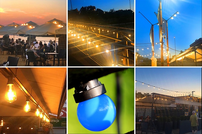 GIRLANDA ogrodowa 20m z żarówkami G80 VintageLED Długość 2000 cm