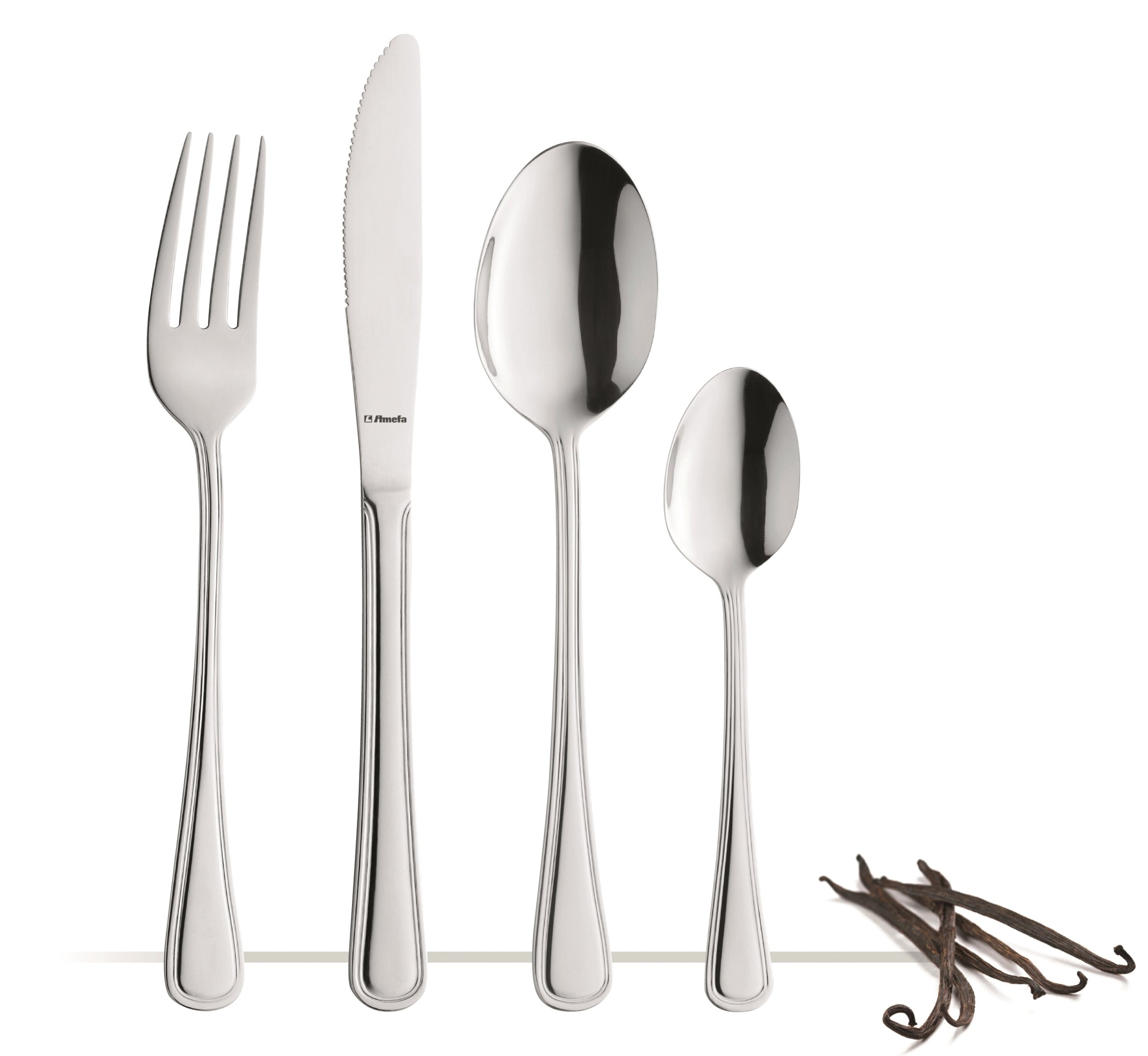 AMEFA 24 SZTUĆCE NOŻE ŁYŻKI 1570 BOLOGNA ZESTAW OBIADOWE NIERDZEWNE 6 OSÓB Marka Amefa