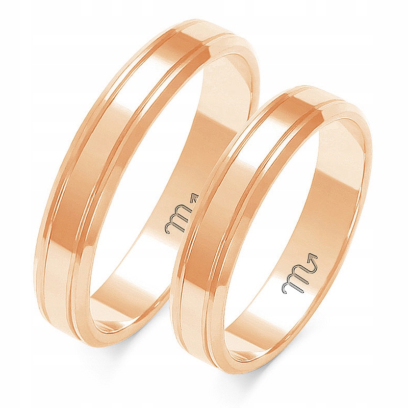 OBRĄCZKI ZŁOTE 14K 4 mm id A-206 Rozmiar/Średnica wew. (mm) regulowany