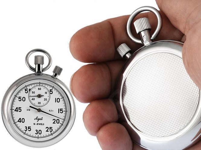 Ruský Stoper Achát Mechanické Stopky Nové