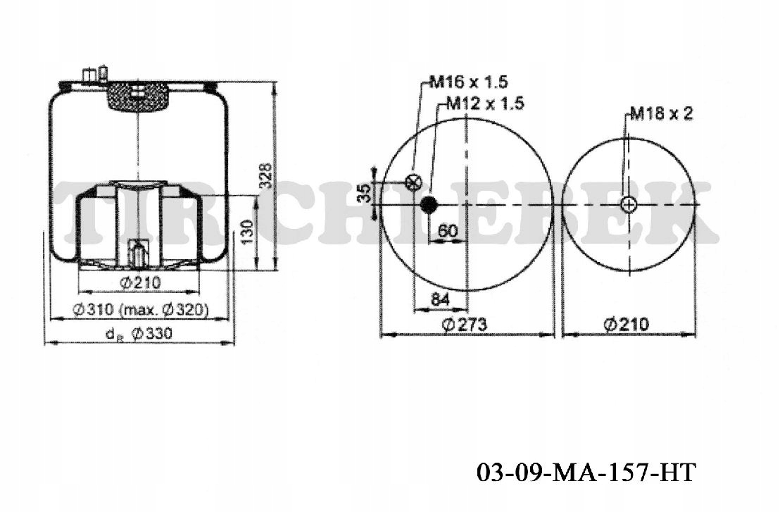 4705N1P03 - СУМКА ПІДВІСУ ПОВІТРЯ MAN TGA