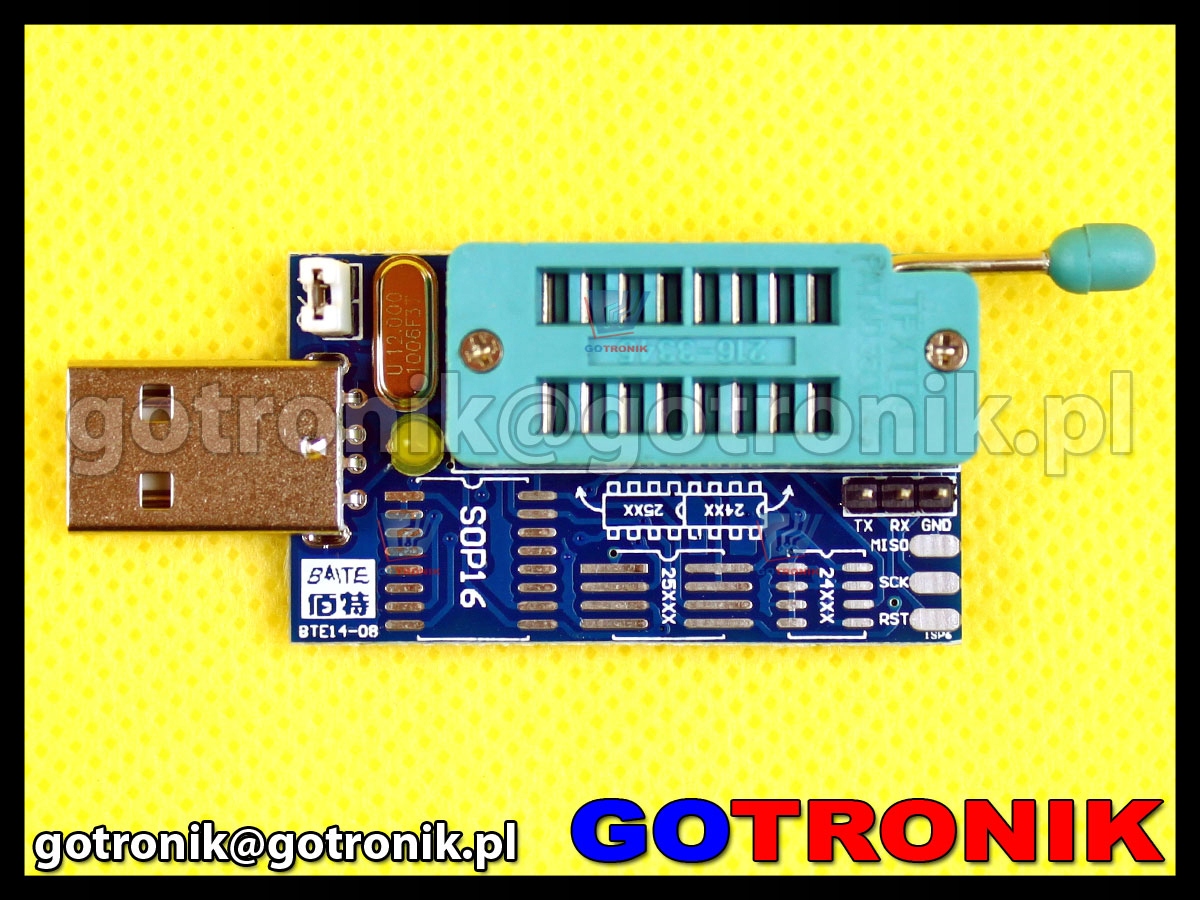 Programator do pamięci szeregowych CH341A BTE-022 Marka BTE