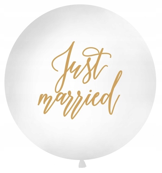 

Balon Gigant Just Married Złoty 1 Metr Ślub Wesele