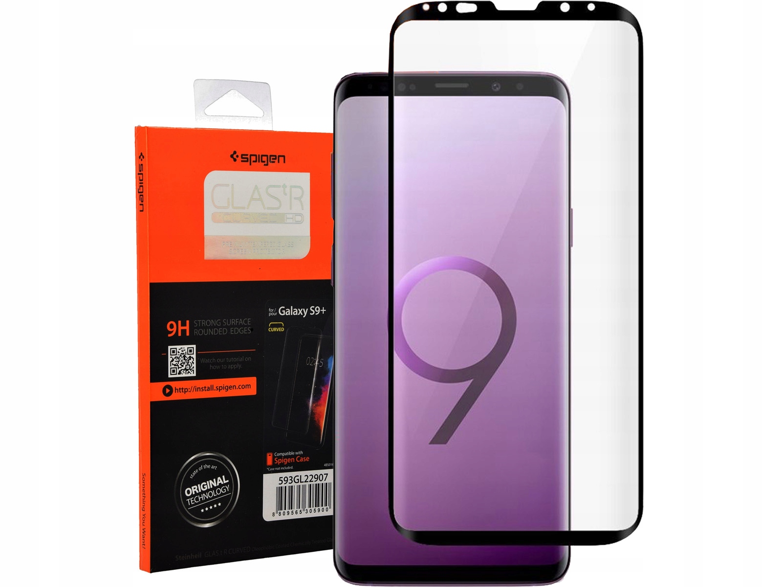 

Szkło hartowane Spigen do Galaxy S9+ Plus, Slim C