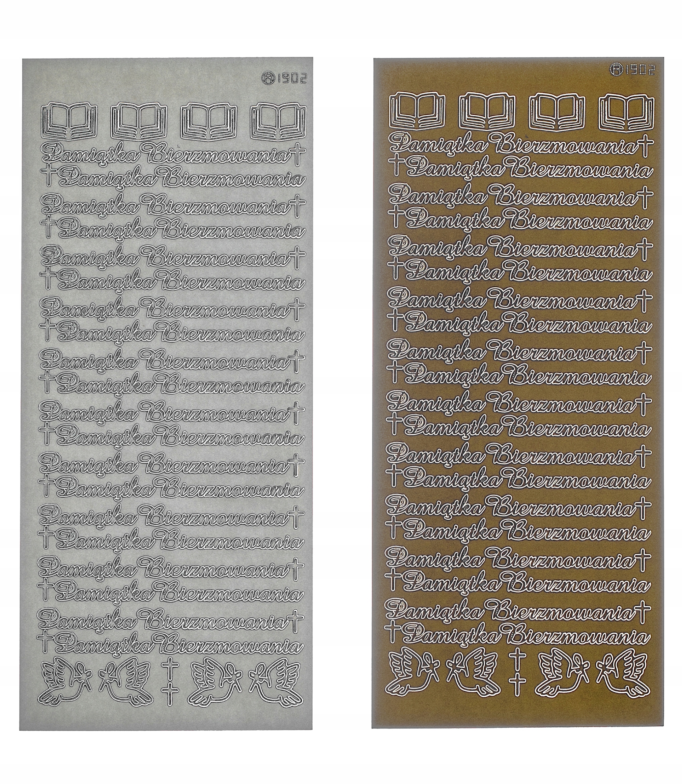 STICKERSY NAKLEJKI PAMIĄTKA BIERZMOWANIA nr JO-235 Wykończenie papieru nie dotyczy