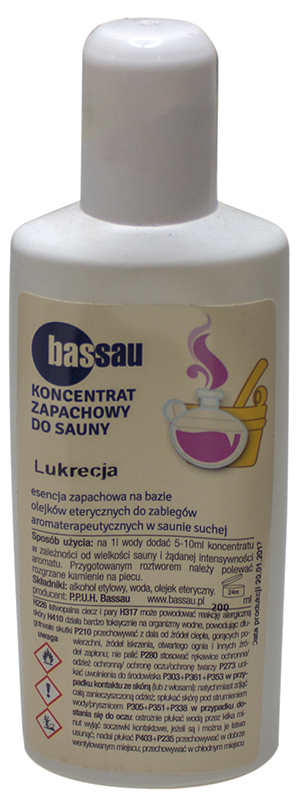 Koncentrat Zapachowy Do Sauny Lukrecja 200ml BASSAU Zapach Olejek Aromat
