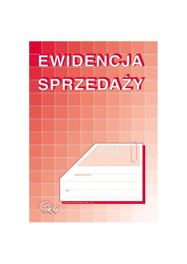 

Druk Ewidencja Sprzedaży K4 format A5