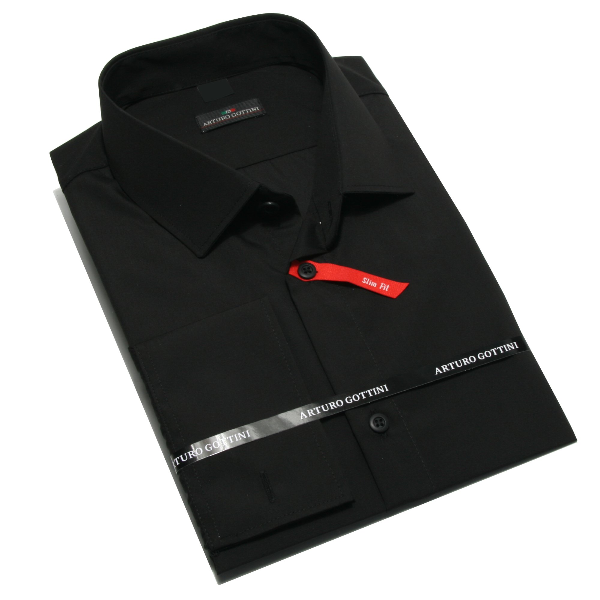 

Koszula Czarna Gładka 45/46 182-188 Slim Fit