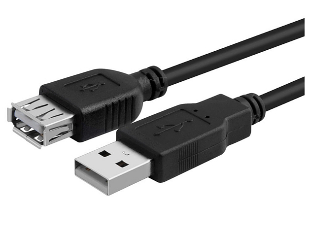 KABEL USB 2m HIGH SPEED FERRYT PRZEDŁUŻACZ czarny Marka Hertz