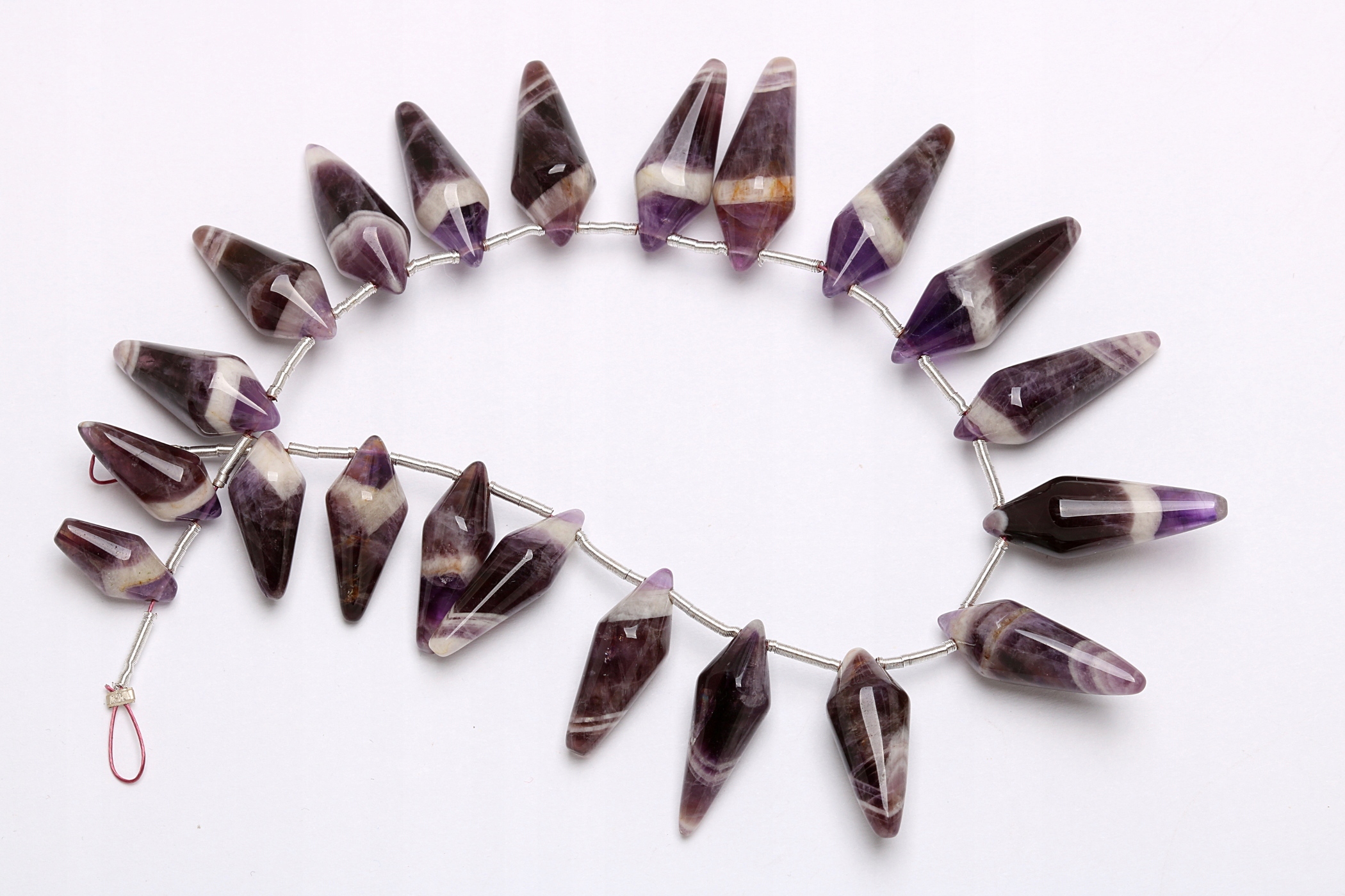 Ametyst briolette šňůrka 18cm