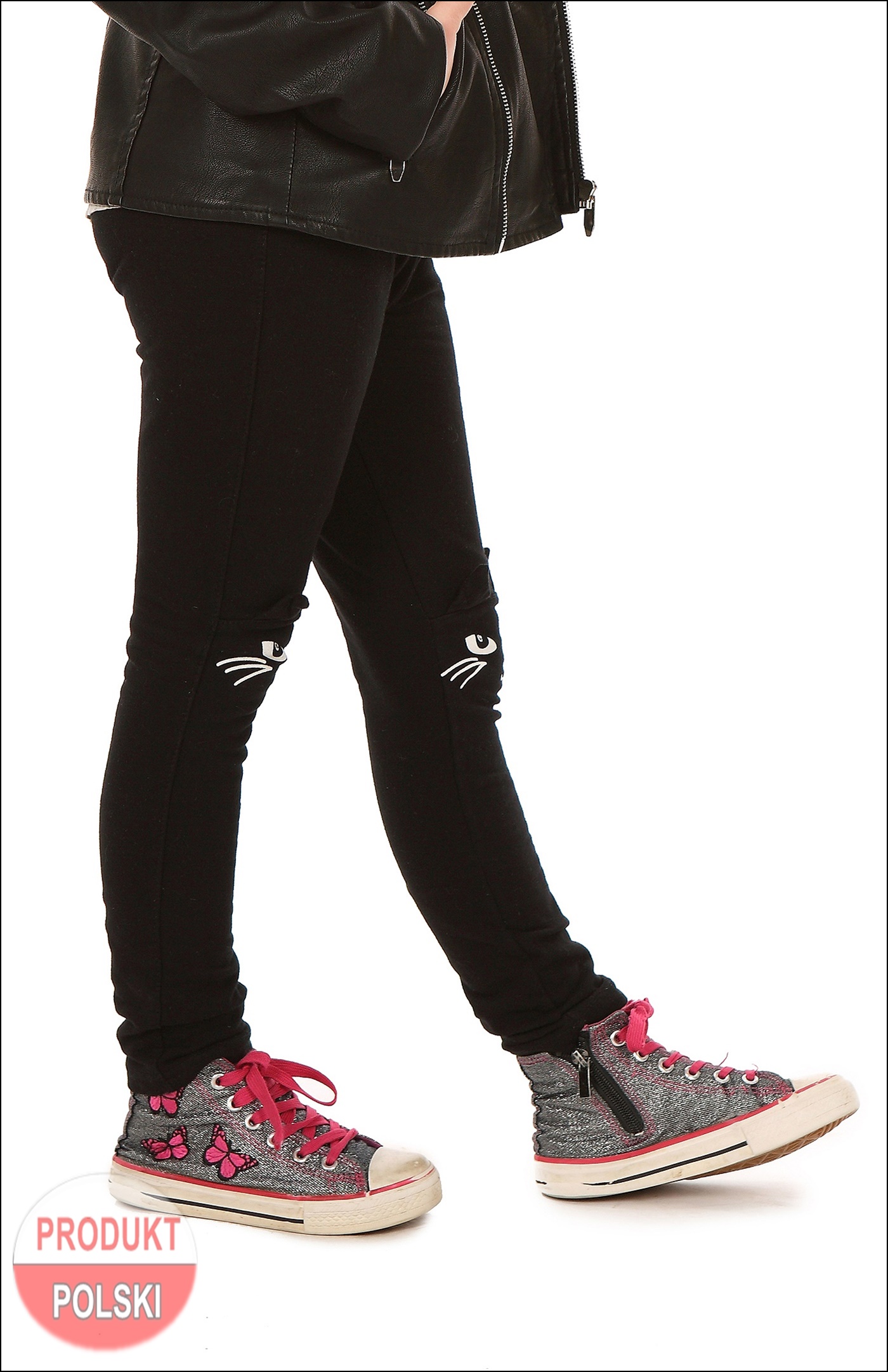 KOTY LEGGINSY SPODNIE BAWEŁNA 3D 128 cm Prod.PL Zapięcie brak