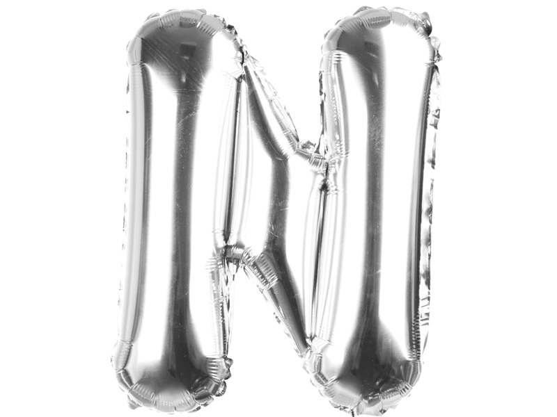 

Balony Foliowe Literki 40CM Balon Foliowy Srebro N