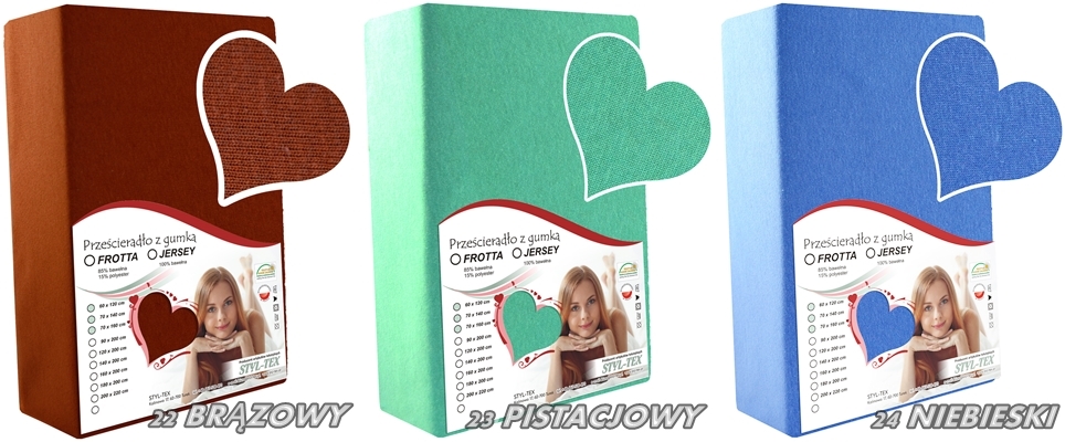 PRZEŚCIERADŁO JERSEY Z GUMKĄ 90x200 GRUBE POLSKIE Rodzaj prześcieradła z gumką