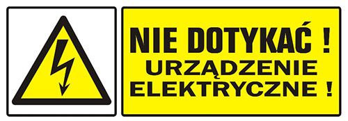 

Naklejka Tabliczka "nie Dotykać" 148x52