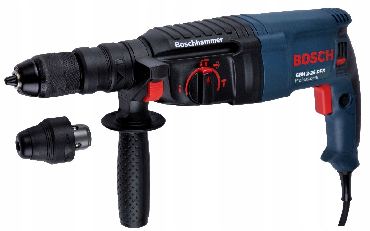 MŁOTOWIERTARKA GBH 2-26 DFR BOSCH + 8 WIERTEŁ DŁUT Maksymalna moc 800 W