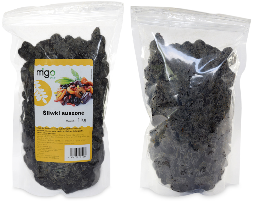 ŚLIWKI SUSZONE 1KG BEZ PESTEK ŚLIWKA - MIGOgroup EAN (GTIN) 5904730105286