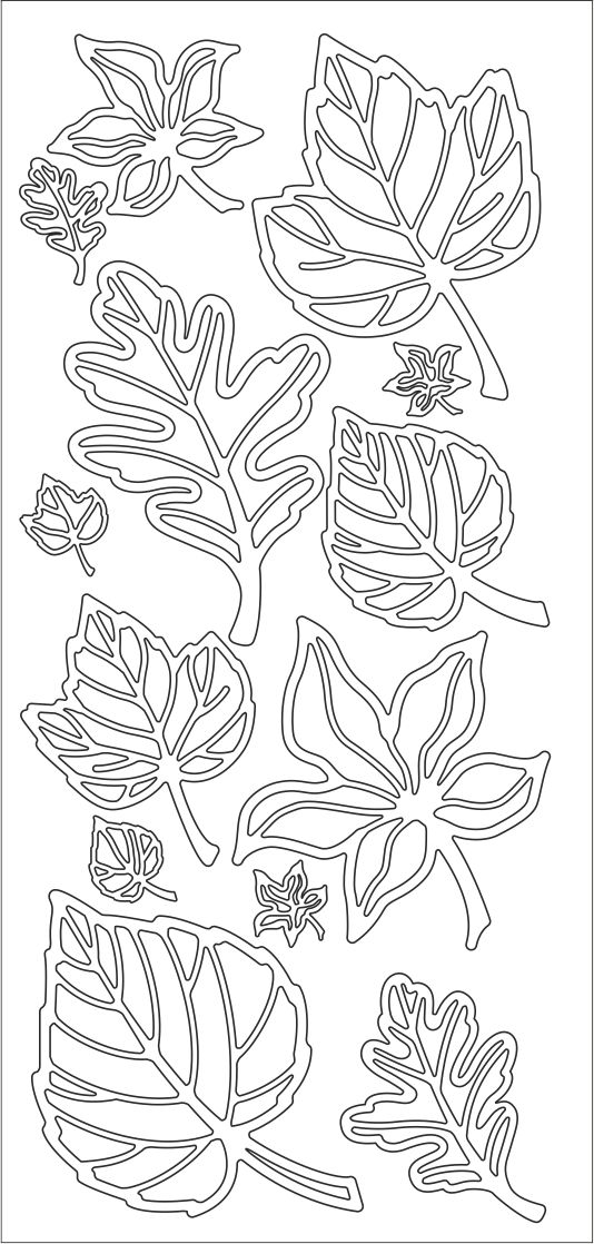 STICKERSY NAKLEJKI LIŚCIE nr JO-75 Kolor dominujący złoty