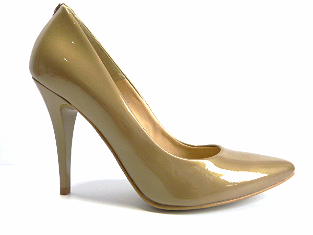 Boty Sala 38 Medově zlaté kožené lodičky An