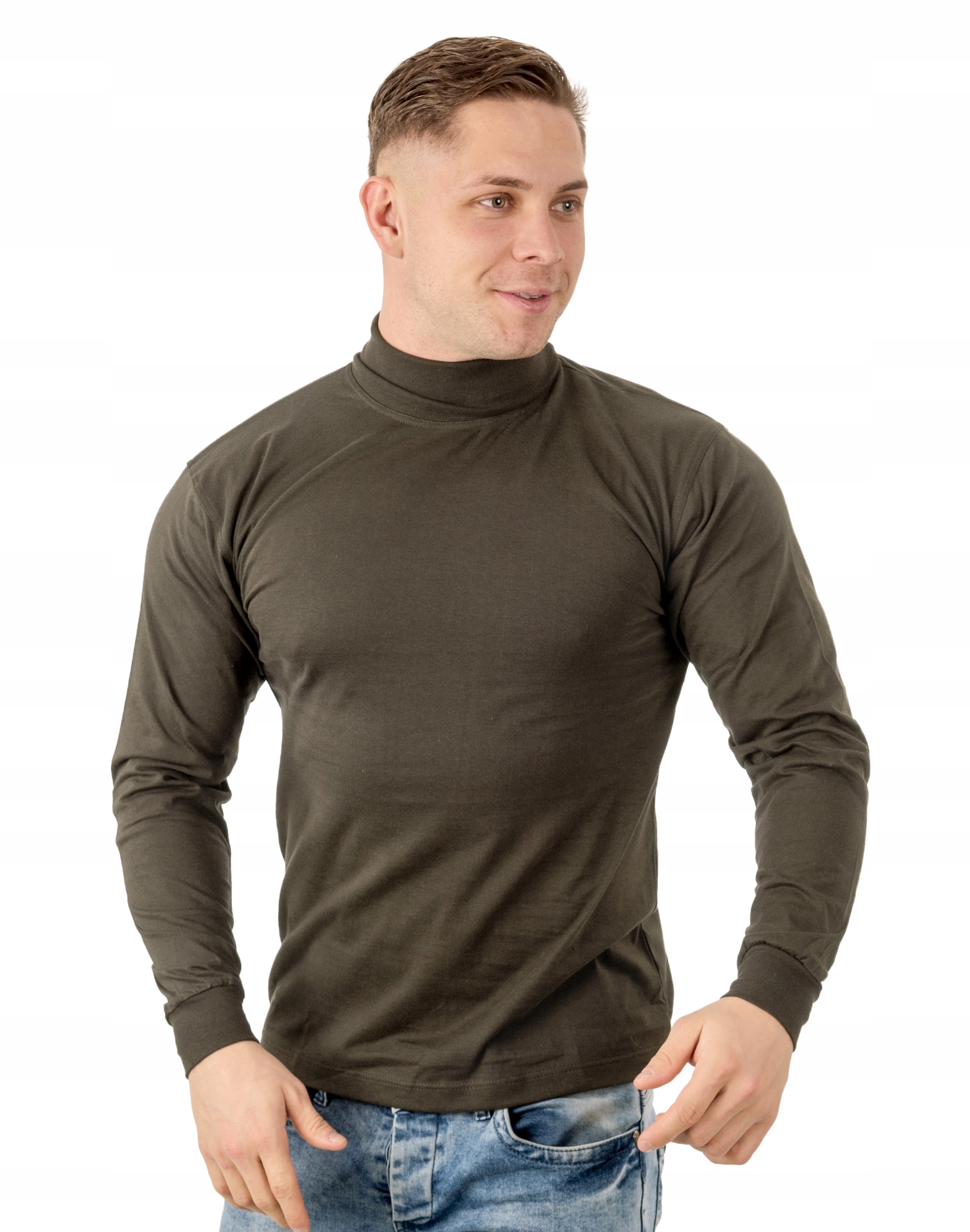 

Elegancki Sweter Golf Męski Golfy Wxm r M brązowy