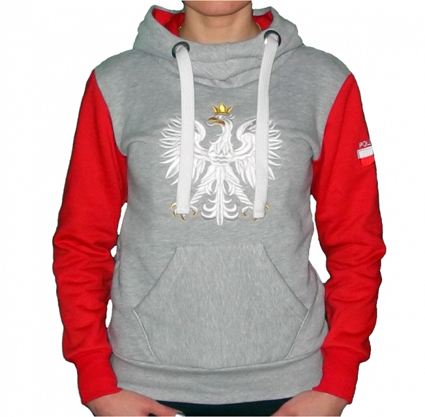 

Bluza Kangur Damska Kibica Polski Z Kapturem r. L