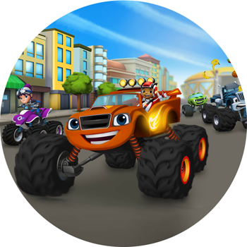 Oplatek Na Tort 20 Cm Blaze Mega Maszyny Urodziny 6942936494