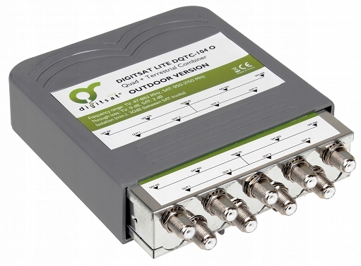 Sumator TV 4x SAT QUAD + DVB-T DigitSat DQTC-104 Marka Digitsat