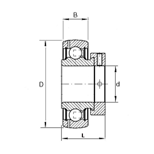 

Łożysko samonastawne Ces 206 Snr 30x62x35,7/16