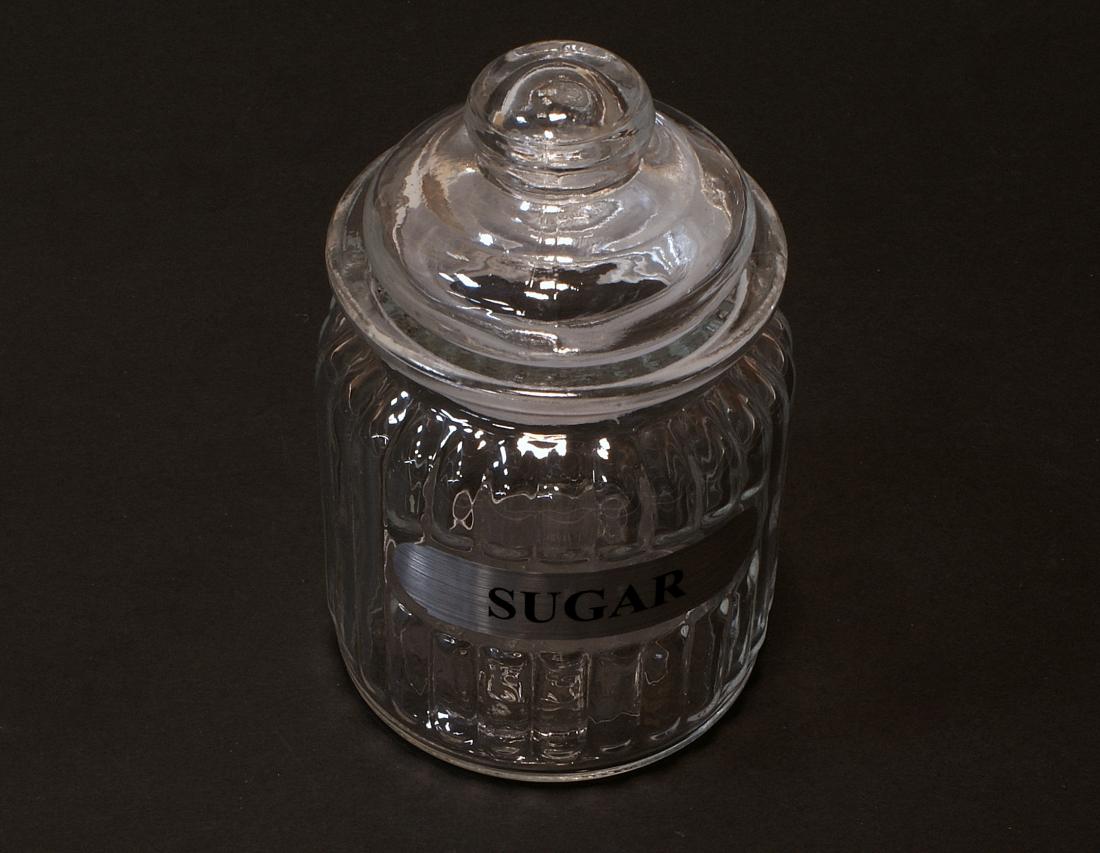 Słoik pojemnik na cukier szklany SUGAR shabby chic Kod producenta HZ0009/su
