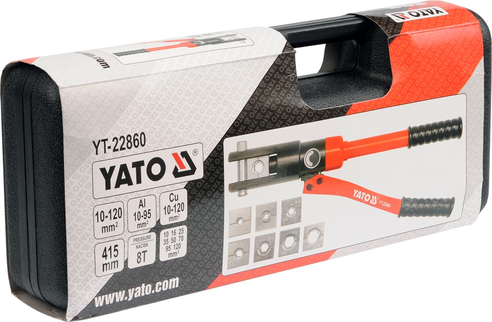 YATO 22860 Szczypce do zaciskania, praska ręczna hydrauliczna 10-120mm EAN (GTIN) 5906083228605