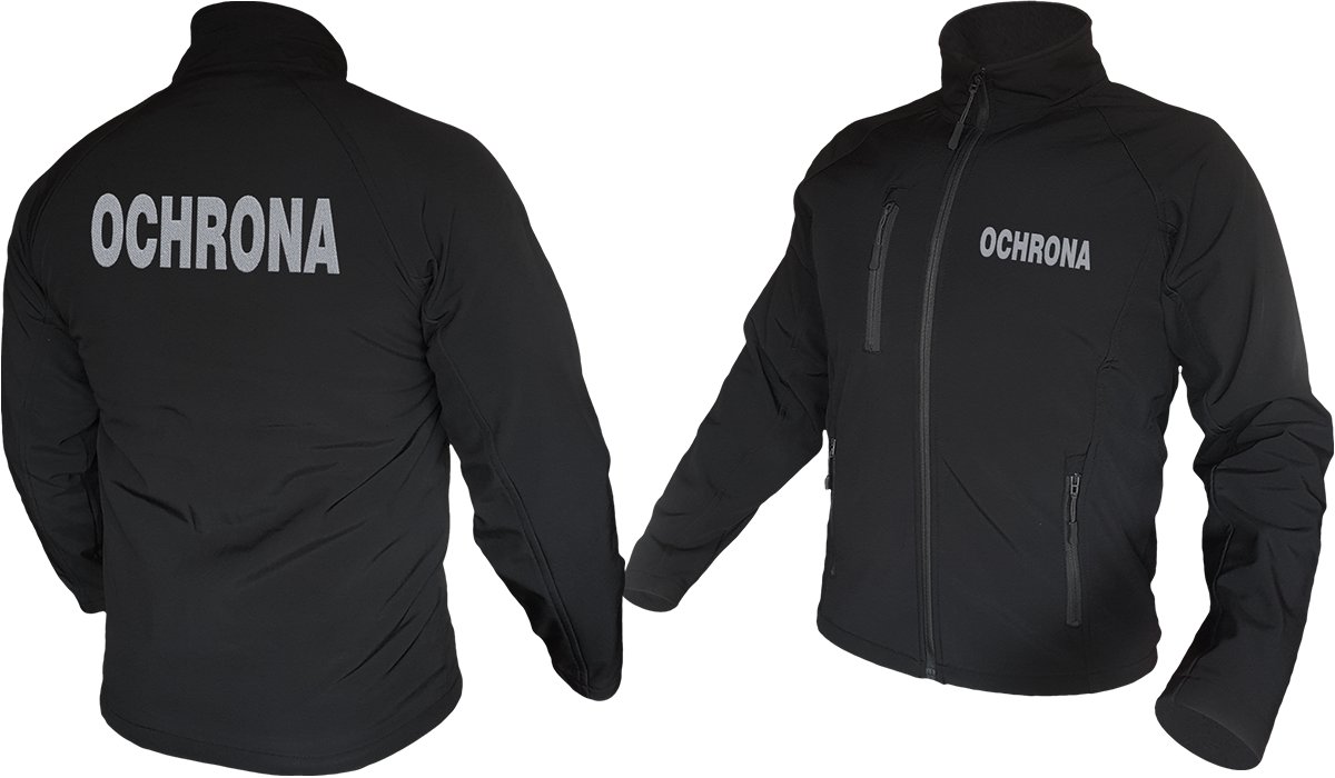 

Kurtka Softshell Ochrona Z Haftem Srebrnym M