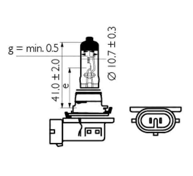 Żarówka halogenowa H11 M-Tech PGJ19-2 55W 12V EAN (GTIN) 5901508502940