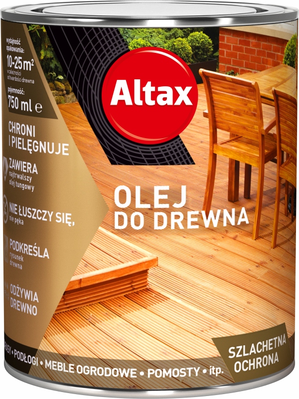 

Altax olej do drewna mebli tarasów 0,75L Bezbarwny