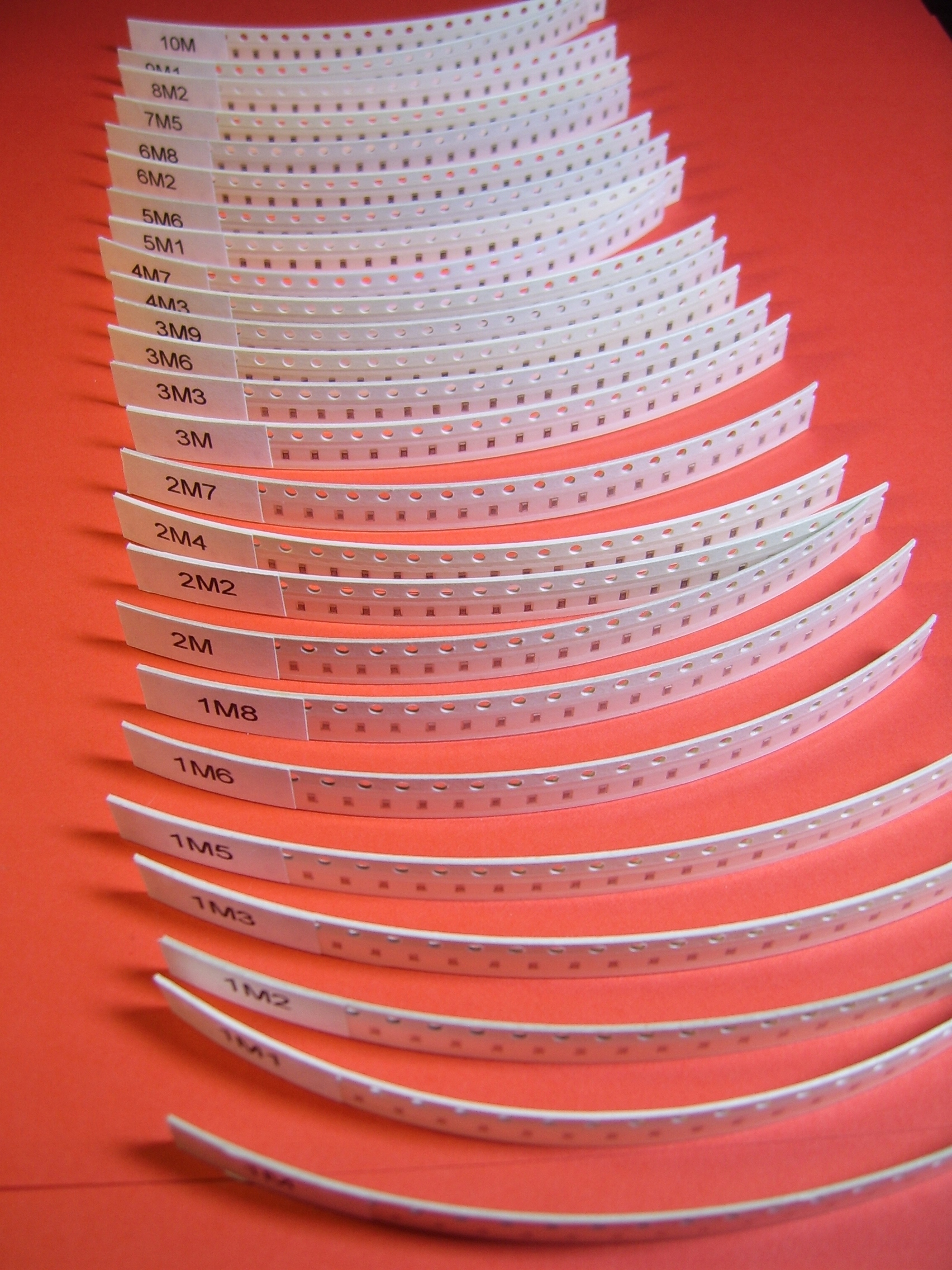 Zestaw Rezystorów Smd 0603 1M-10M Szereg E-24