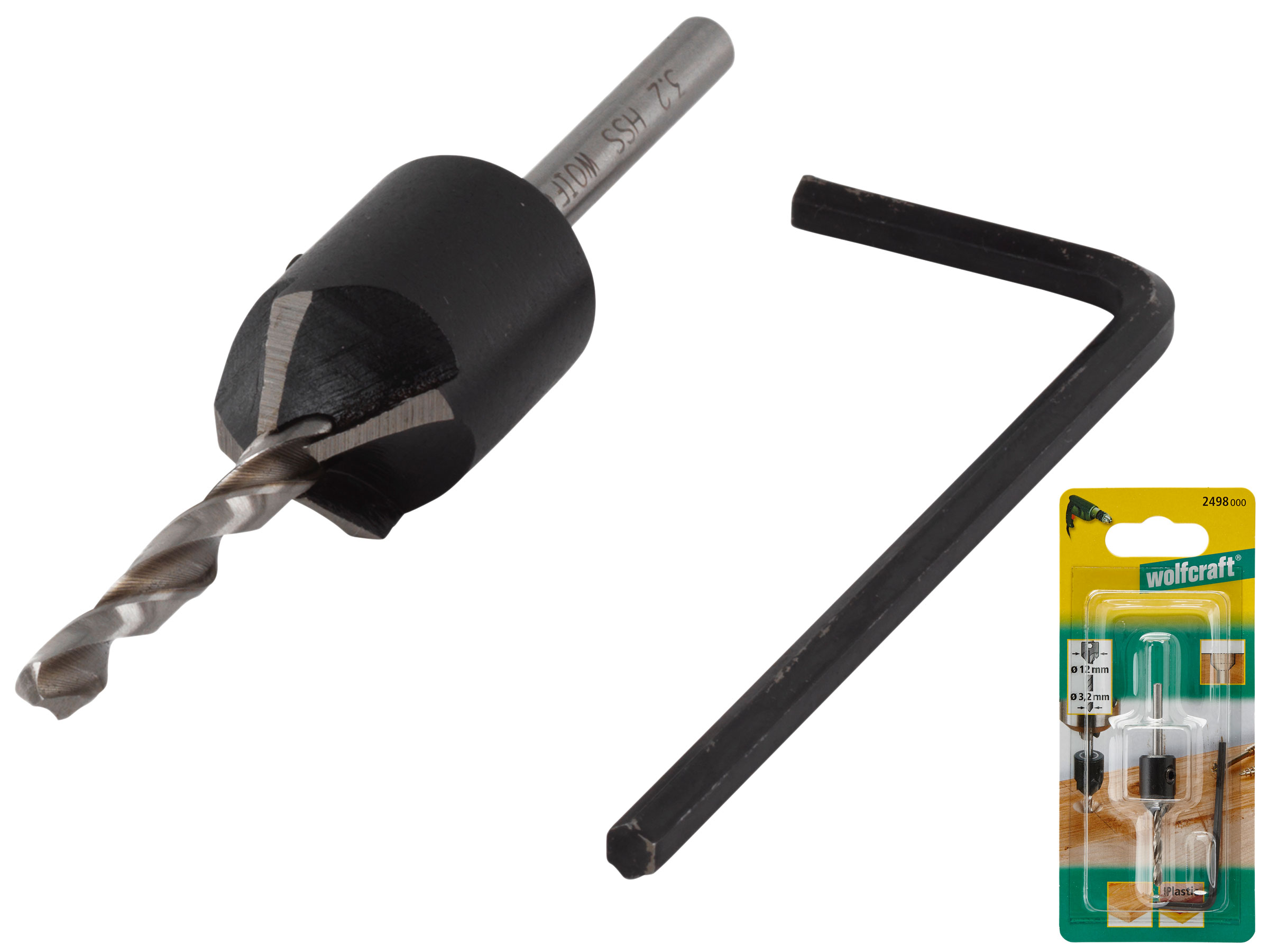 

Nawiertak z fazownikiem 3,2mm Wolfcraft 2498000
