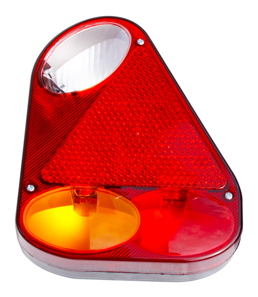 Md-036 l. 110tr. фонарь прицепа задний. фонарь задний прицепа 098 216 400. фонарь задний многосекционный с треугольником на прицеп.