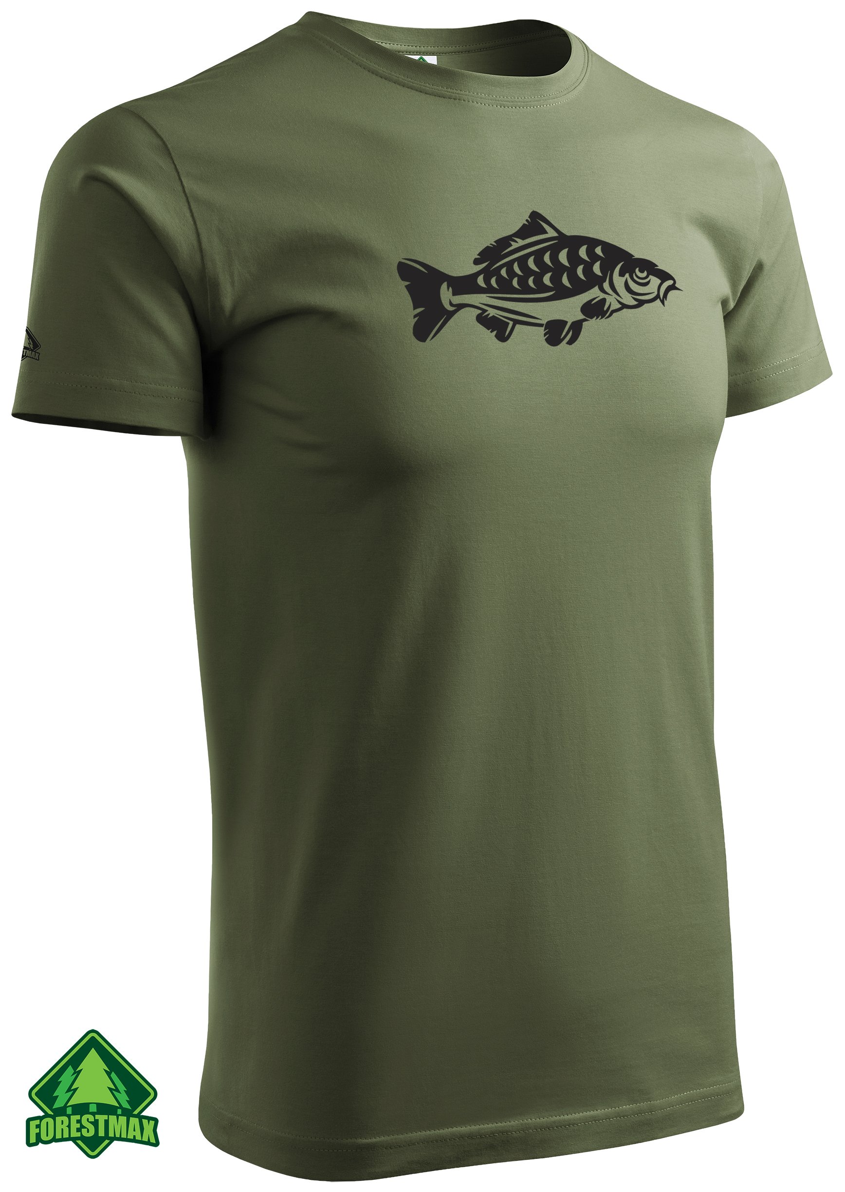 LETNIA KOSZULKA T-SHIRT KHAKI MORO NADRUK KARP XXL Marka inna