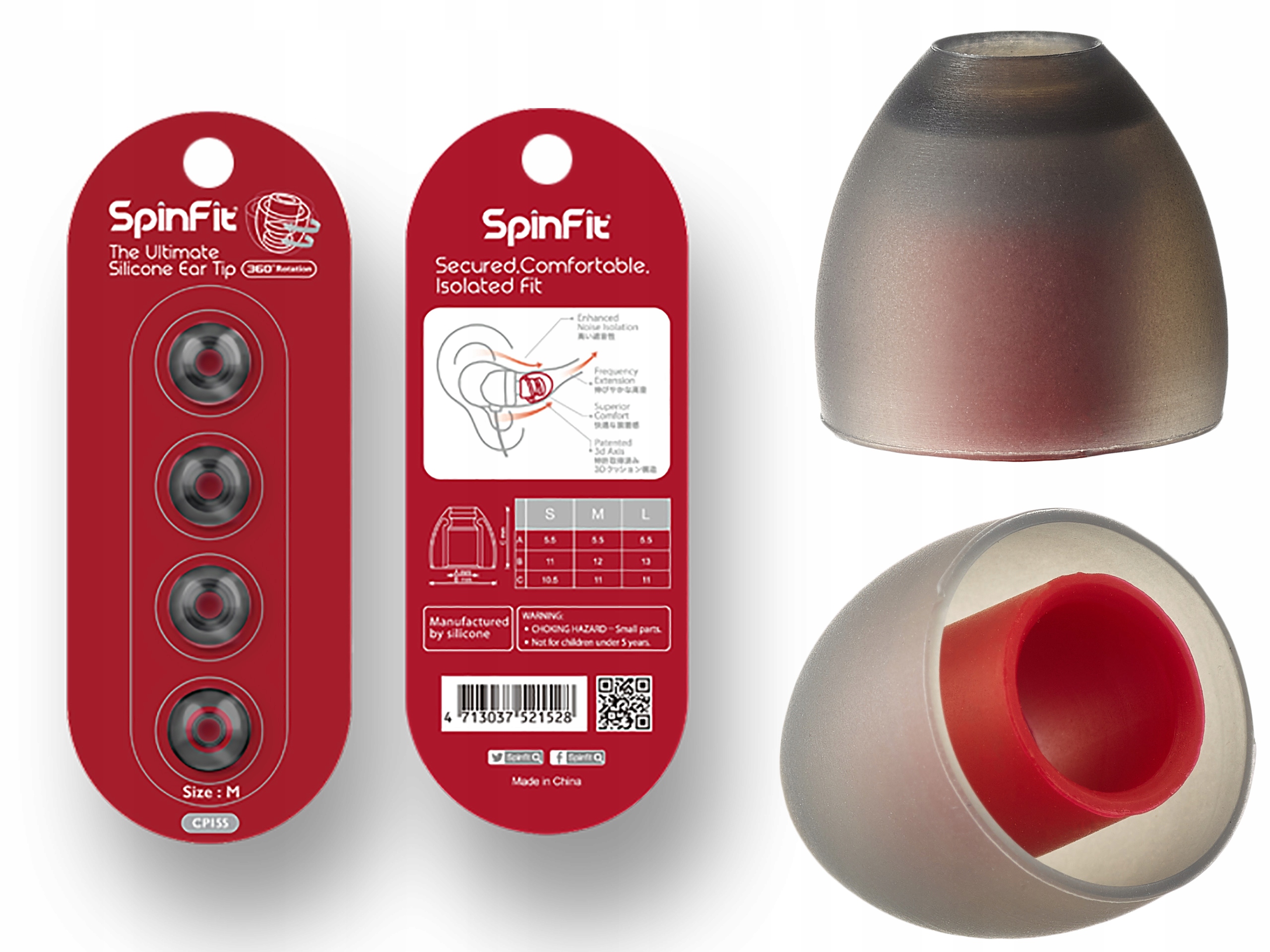 

SpinFit CP155-M Profesjonalne Nakładki - 2 Pary !