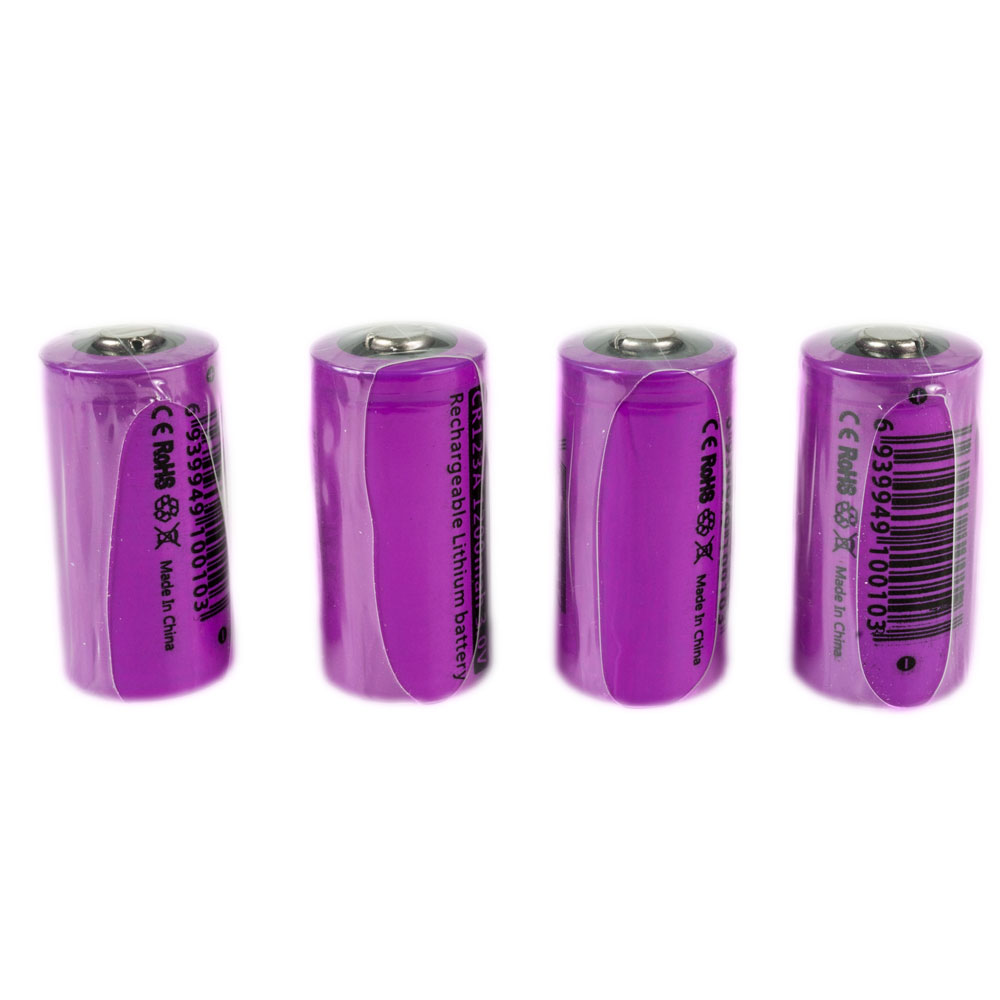 Аккумуляторная батарея CR 123a 3,0 V 1200mAh RCR 4x вес продукта с упаковкой 0,18 кг