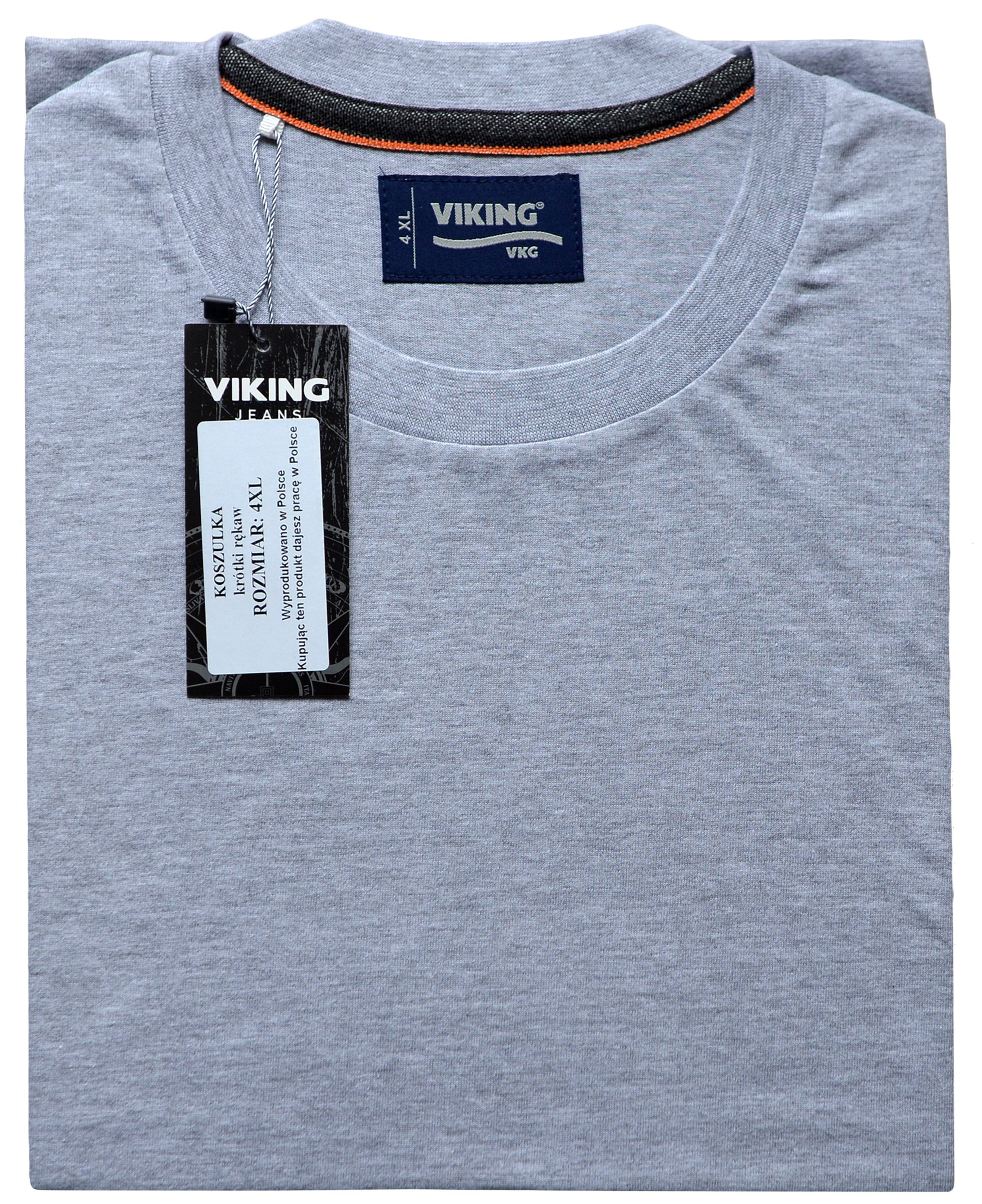 

Duża Koszulka T-shirt Viking Jasnoszary Melanż 7XL
