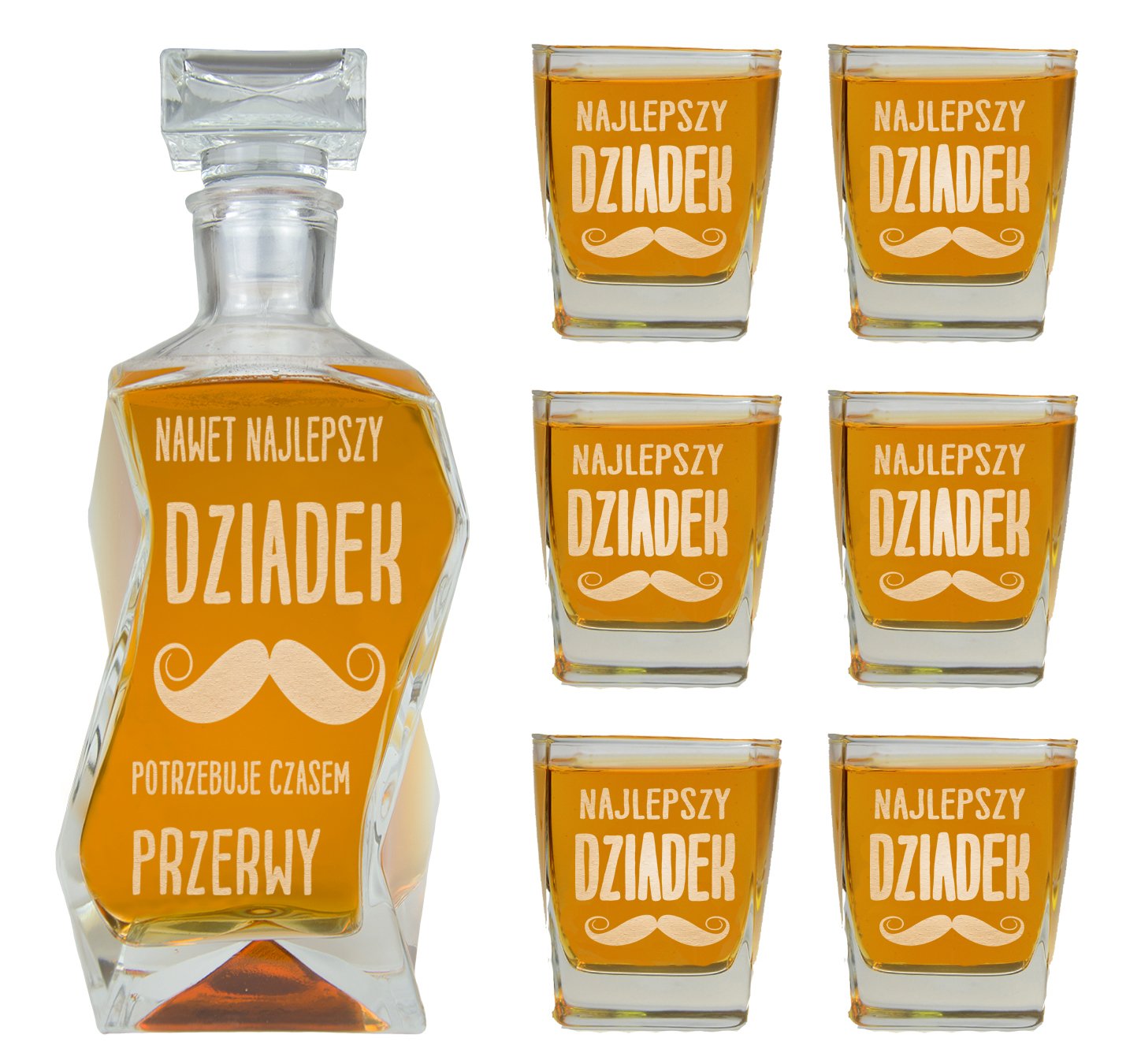 

Komplet Karafka 6 Szklanek Dla Dziadka Na Prezent