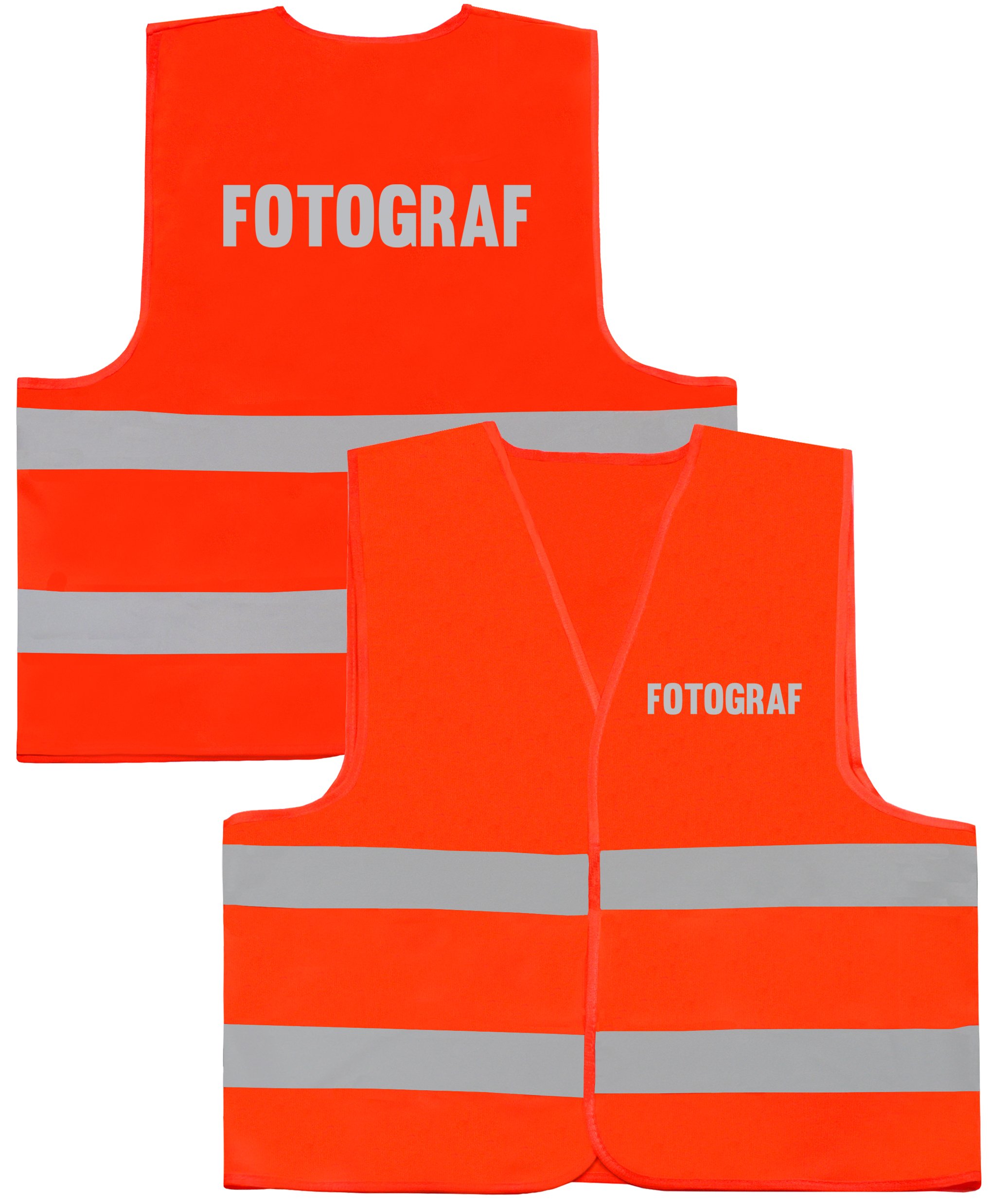 

Pomarańczowa Kamizelka Napis Fotograf Odblaskowy