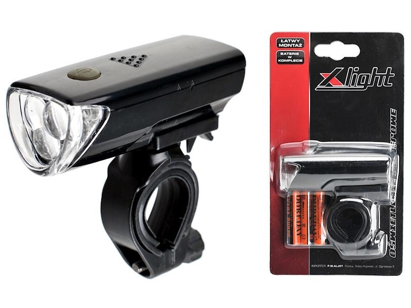 Lampka Rowerowa Przednia X-light XC-104A 3LED Czarna