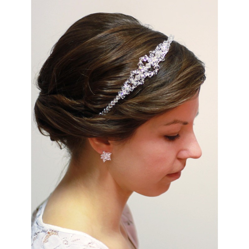 Opaska do włosów z kryształami Swarovski O2 Marka Inna marka