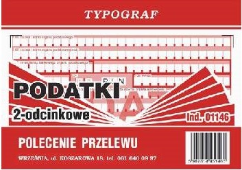 

Polecenie przelewu Podatki A6 2-odc Typograf 01146