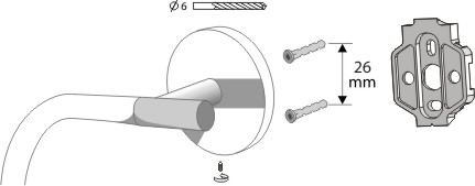 CHROMA1 UCHWYT WC PROSTY 01424 CHROM Marka Bisk