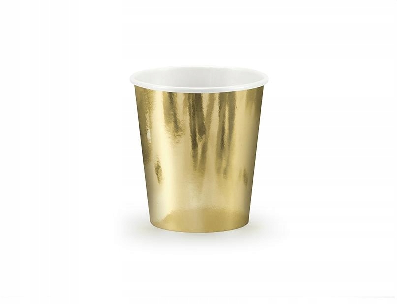 KUBECZKI papier KUBKI URODZINY ZŁOTE