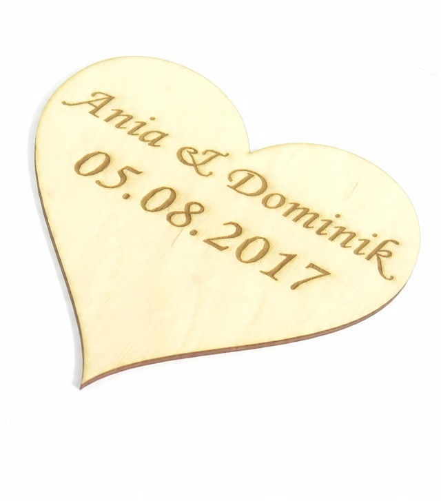 15x15cm весільний стіл XD4 серце ім'я та дата бренд смарт-лазер