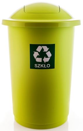 

Kosz Do Segregacji Śmieci 50L Top Szkło