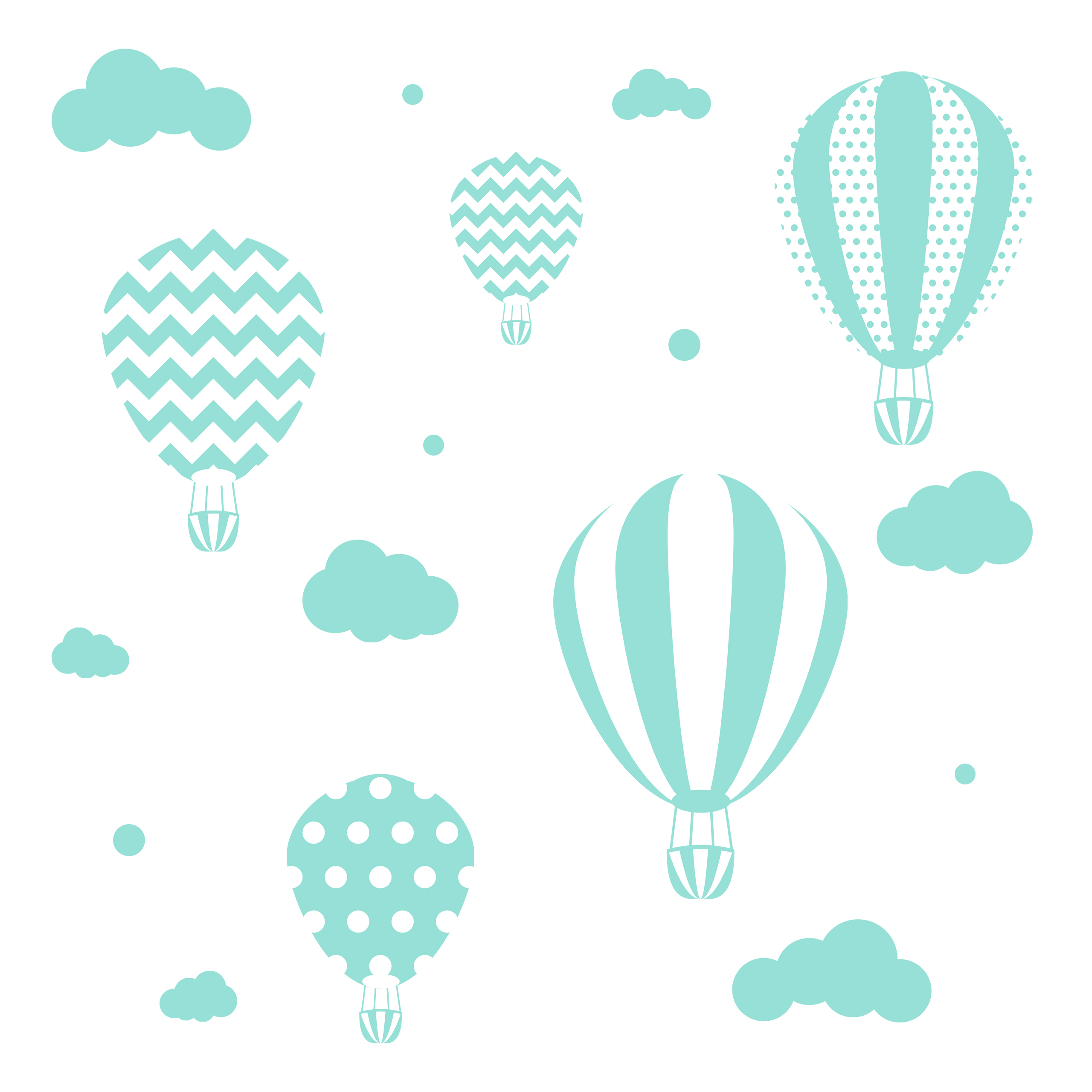 

Balony Chmurki Kropki Naklejki Na Ścianę Dzieci