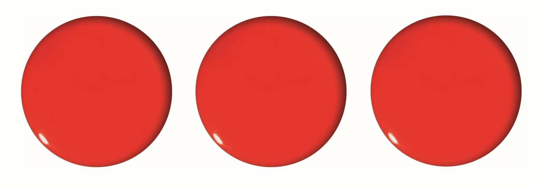 MAGNESY DO T. 50MM/3 CZERWONE GŁADKIE TETIS